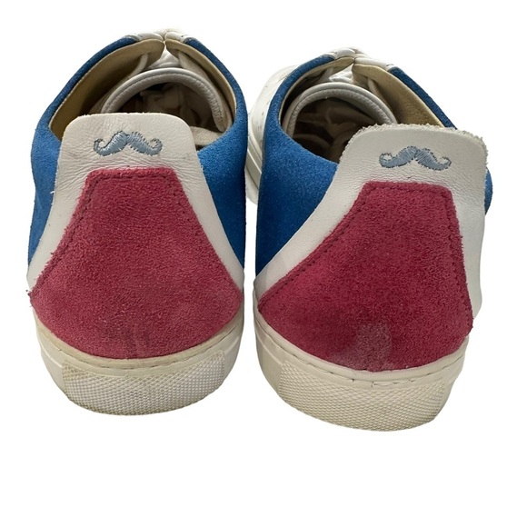 M.Mustache Low-top Trainers Sneakers Blue pink white retro shoes women’s 7 - Picture 3 of 4